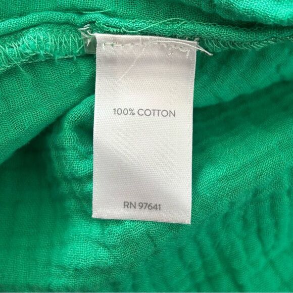 J. Jill Cotton-Gauze Split-Hem Tunic in green - Picture 7 of 7